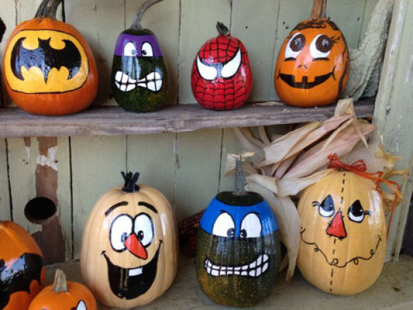Painted pumpkins